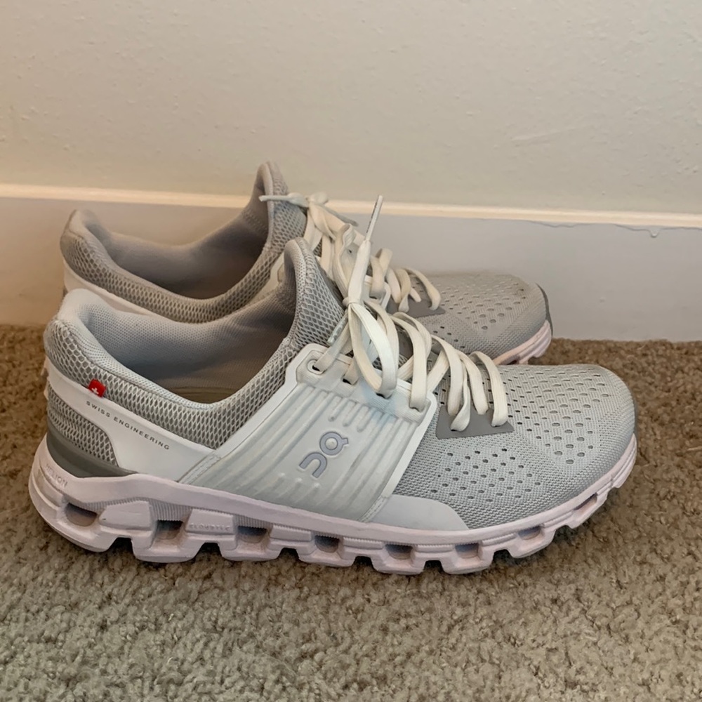 On Running Shoes Cloudswift Glacier White